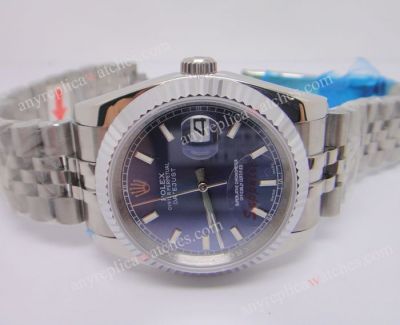 SS Jubilee Rolex Datejust  Blue Face Watches Copy Rolex Watches for Men